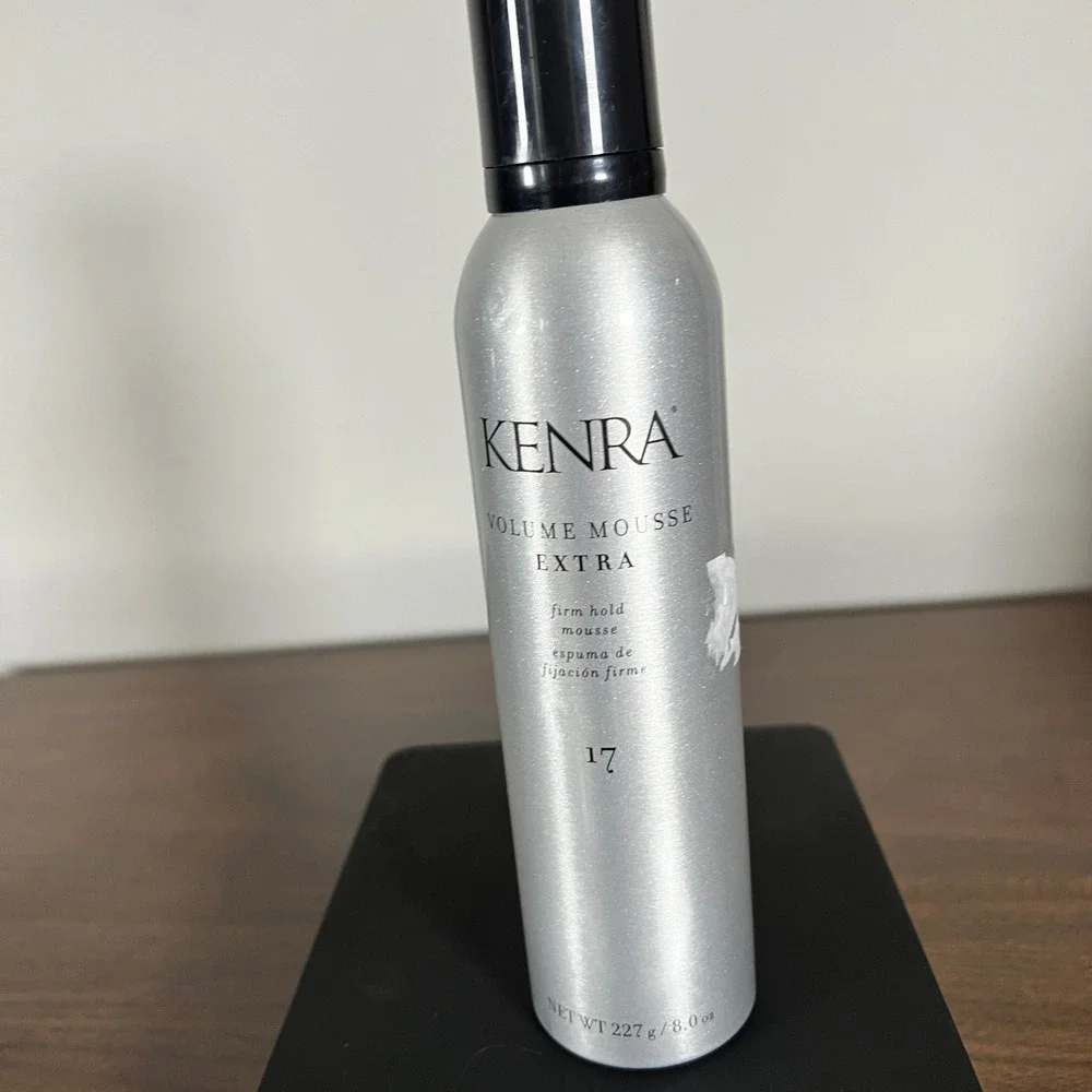 Kenra Volume Mousse Extra 17 Firm‎ Hold Hair Styling Foam 8 oz Silver Canister